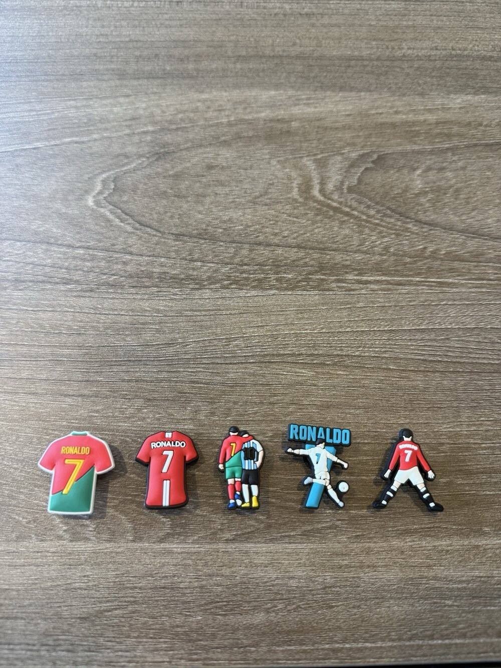 5 Ronaldo Soccer Shoe Charms Jersey Number 7 Fits Crocs Wristband Accessories